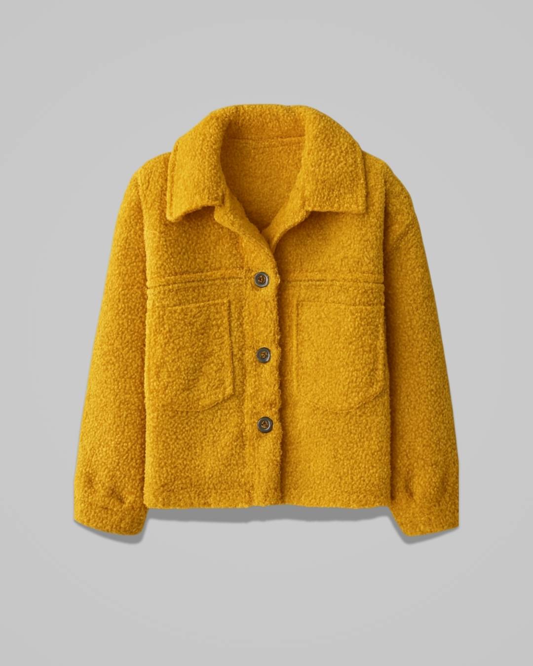 Callista – Women’s Teddy Fleece Button Jacket with Cozy Oversized Feel