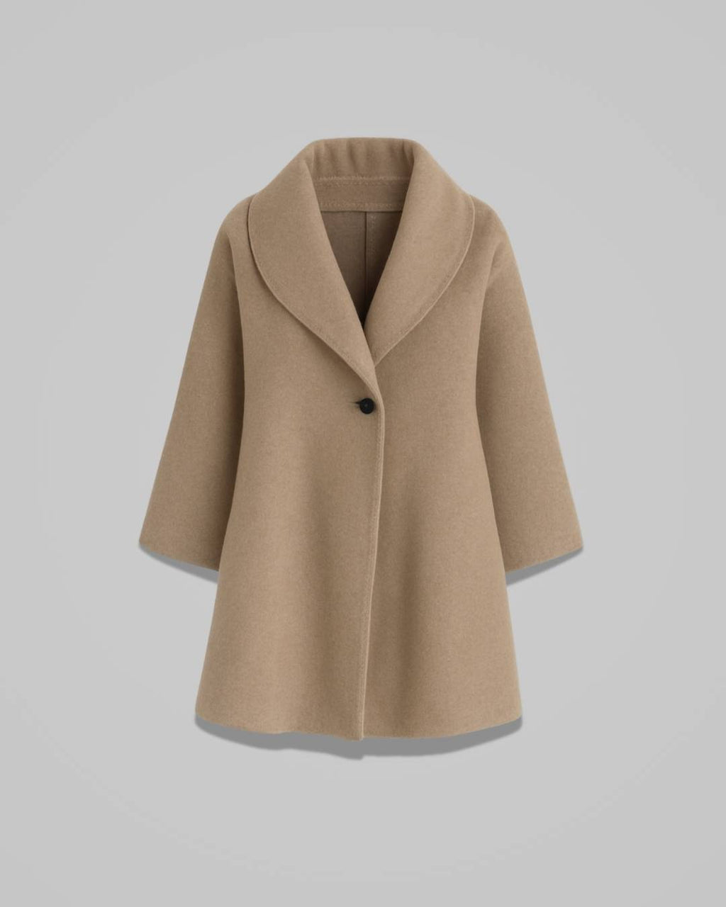 Celine – Women’s Wool-Blend Coat with Wide Collar and Tailored Shape