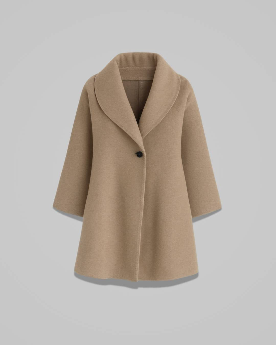 Celine – Women’s Wool-Blend Coat with Wide Collar and Tailored Shape