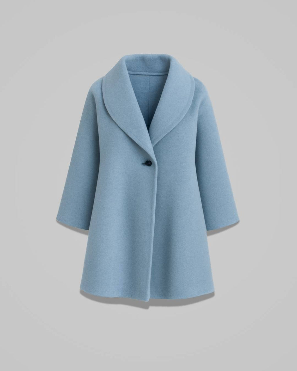 Celine – Women’s Wool-Blend Coat with Wide Collar and Tailored Shape