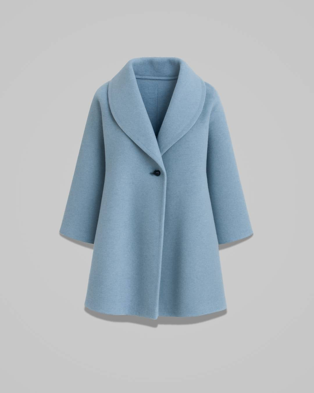 Celine – Women’s Wool-Blend Coat with Wide Collar and Tailored Shape