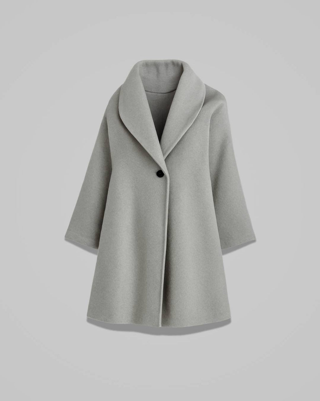 Celine – Women’s Wool-Blend Coat with Wide Collar and Tailored Shape
