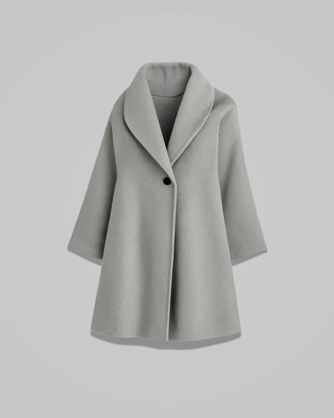 Celine – Women’s Wool-Blend Coat with Wide Collar and Tailored Shape