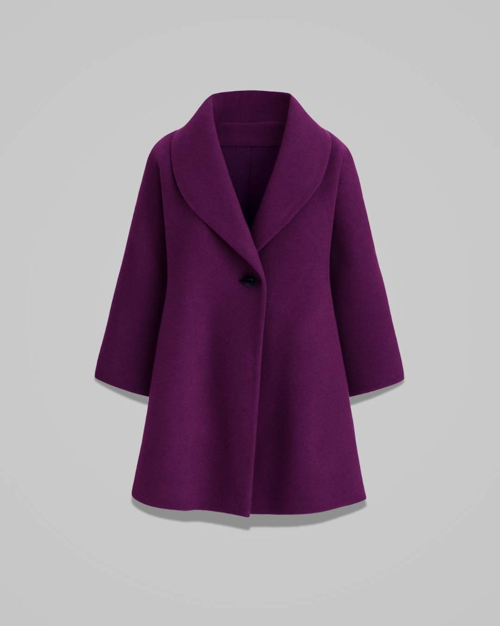 Celine – Women’s Wool-Blend Coat with Wide Collar and Tailored Shape