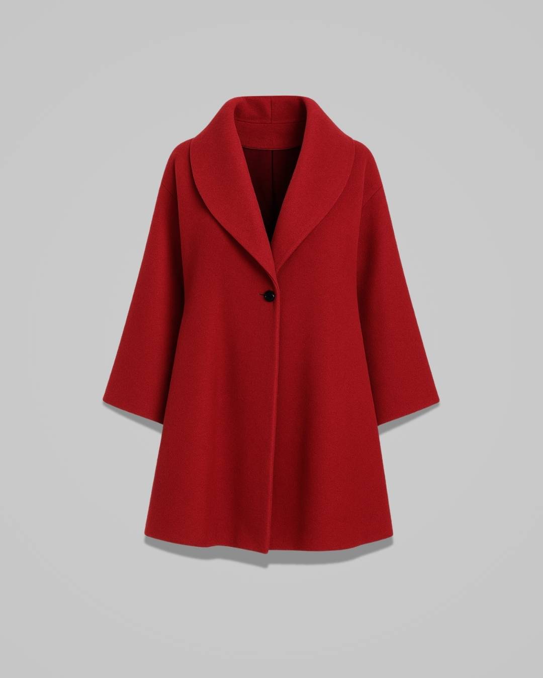 Celine – Women’s Wool-Blend Coat with Wide Collar and Tailored Shape