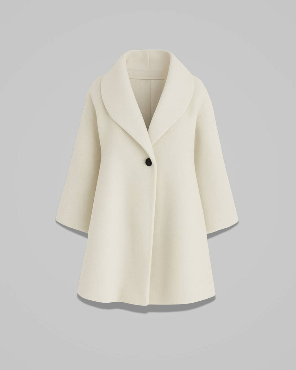 Celine – Women’s Wool-Blend Coat with Wide Collar and Tailored Shape