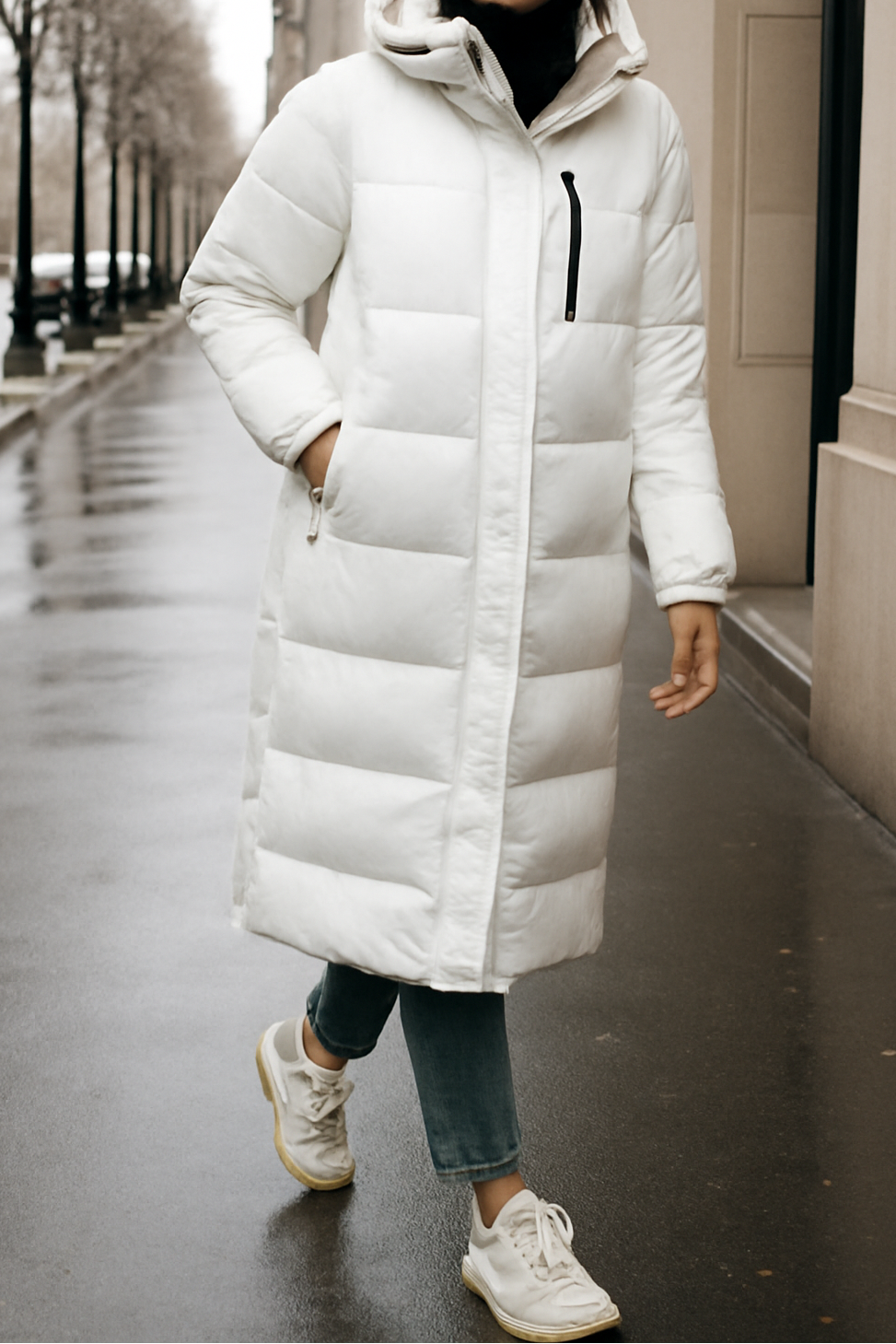 Amira – Women’s Long Windproof Winter Parka with Hood and Soft Lining