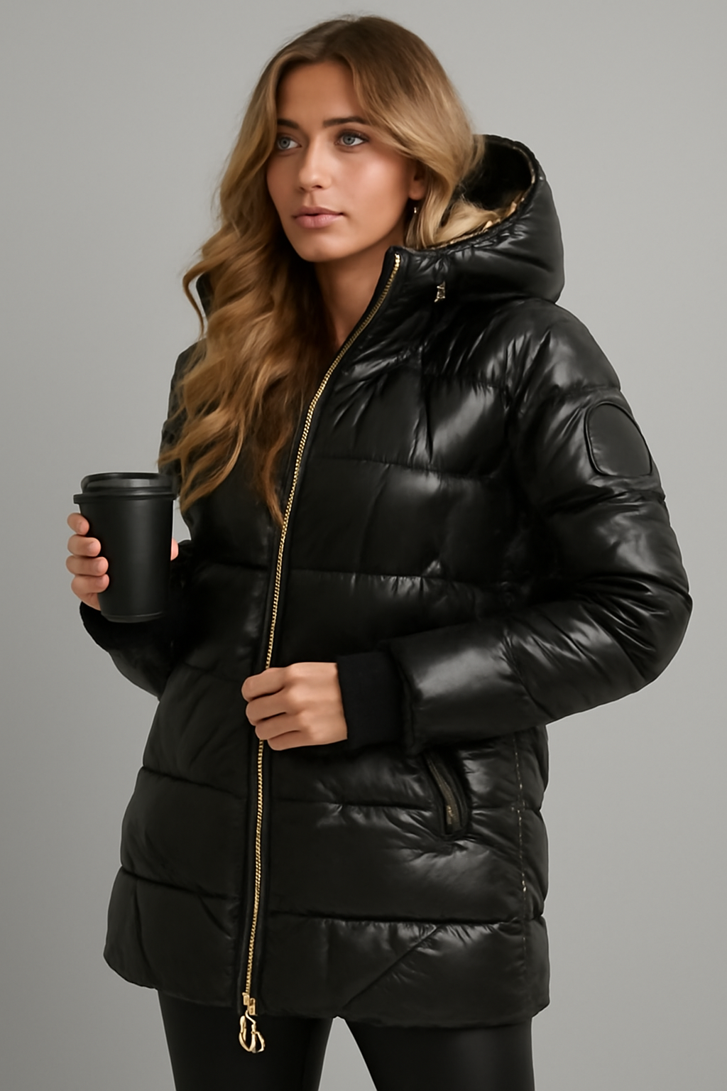 Amara – Women’s Hooded Cotton Winter Jacket with Light Padding