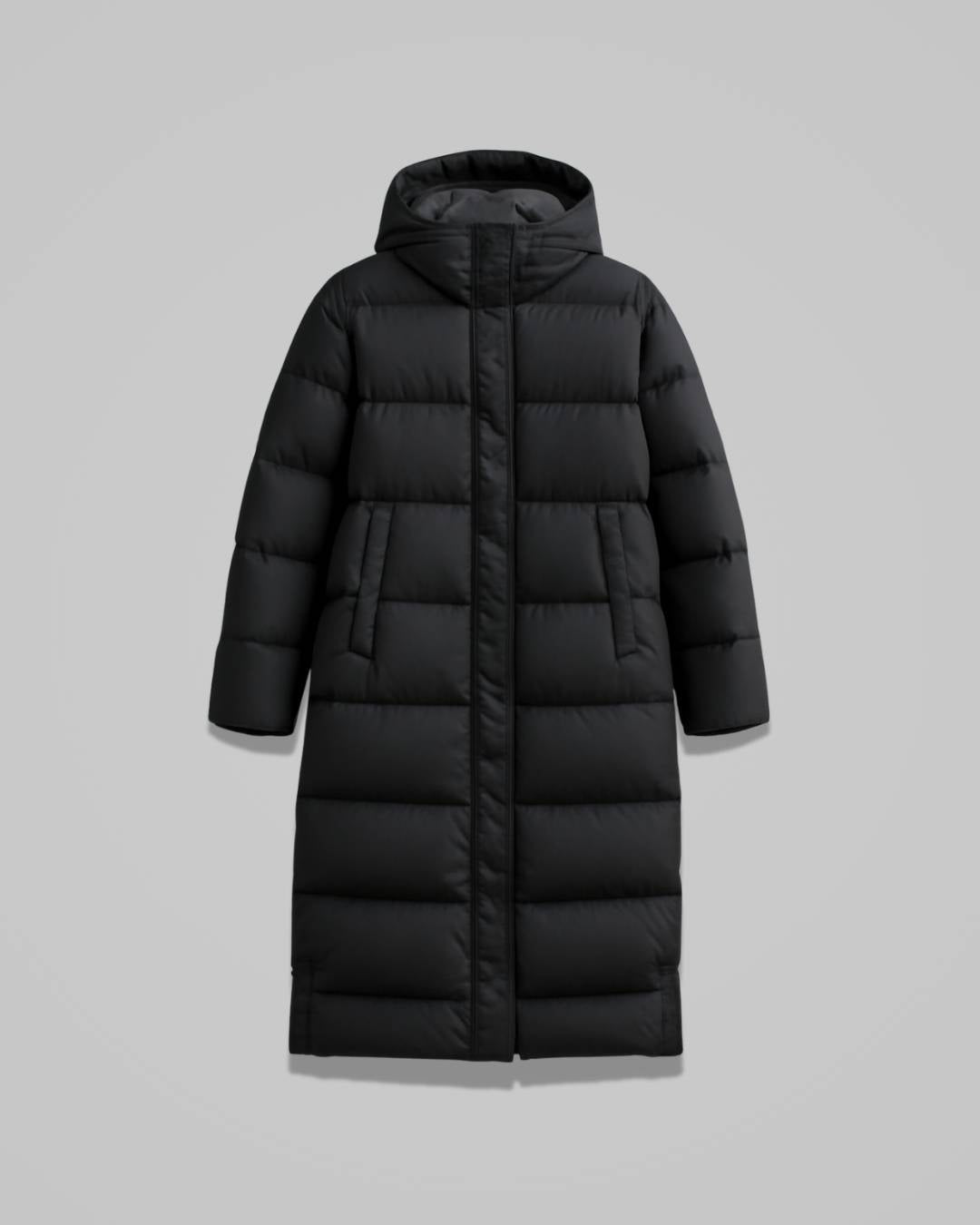 Amira – Women’s Long Windproof Winter Parka with Hood and Soft Lining