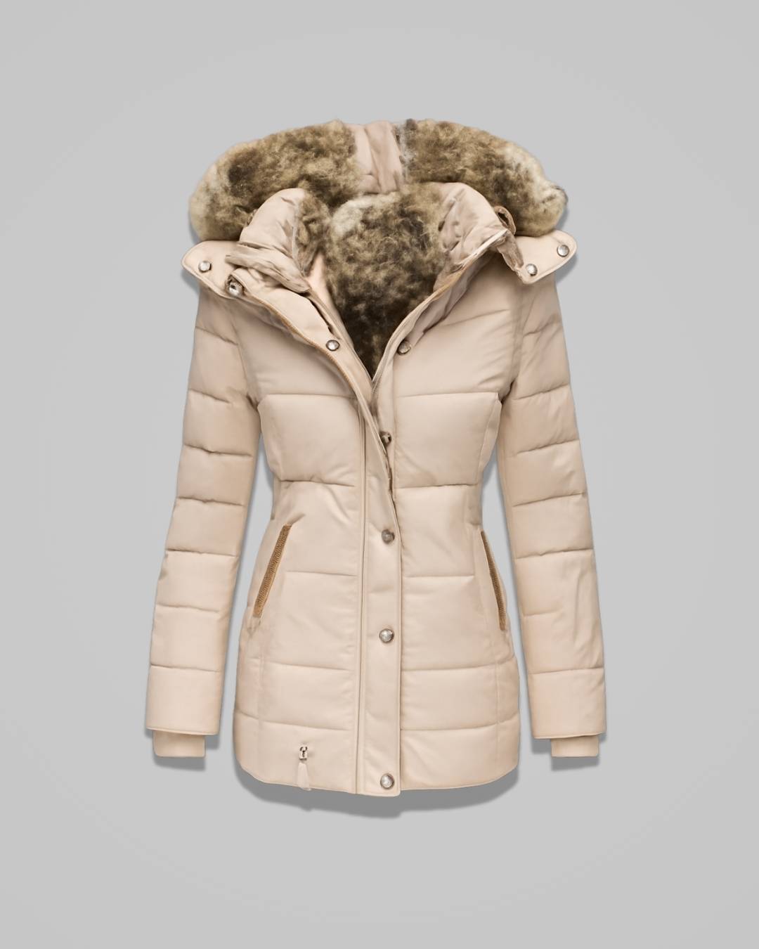 Elodie – Women’s Cotton Winter Jacket with Hood and Shaped Fit