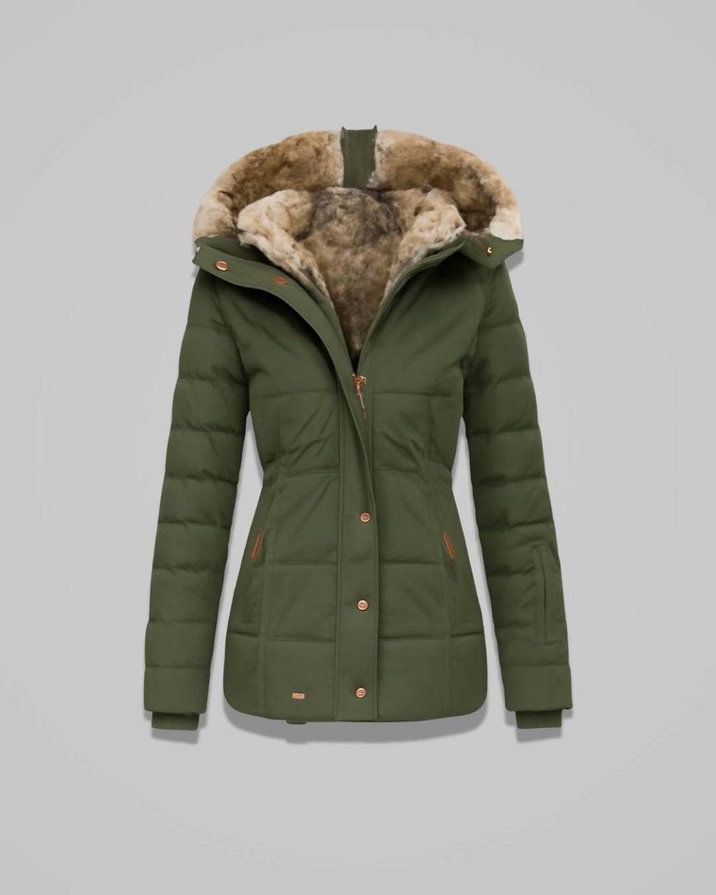 Elodie – Women’s Cotton Winter Jacket with Hood and Shaped Fit