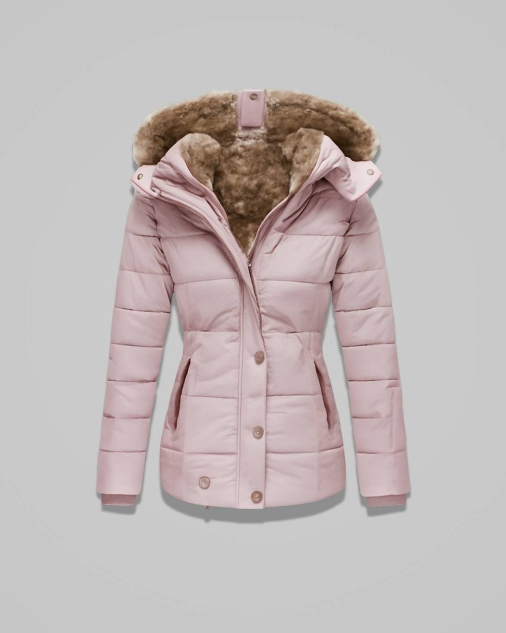 Elodie – Women’s Cotton Winter Jacket with Hood and Shaped Fit