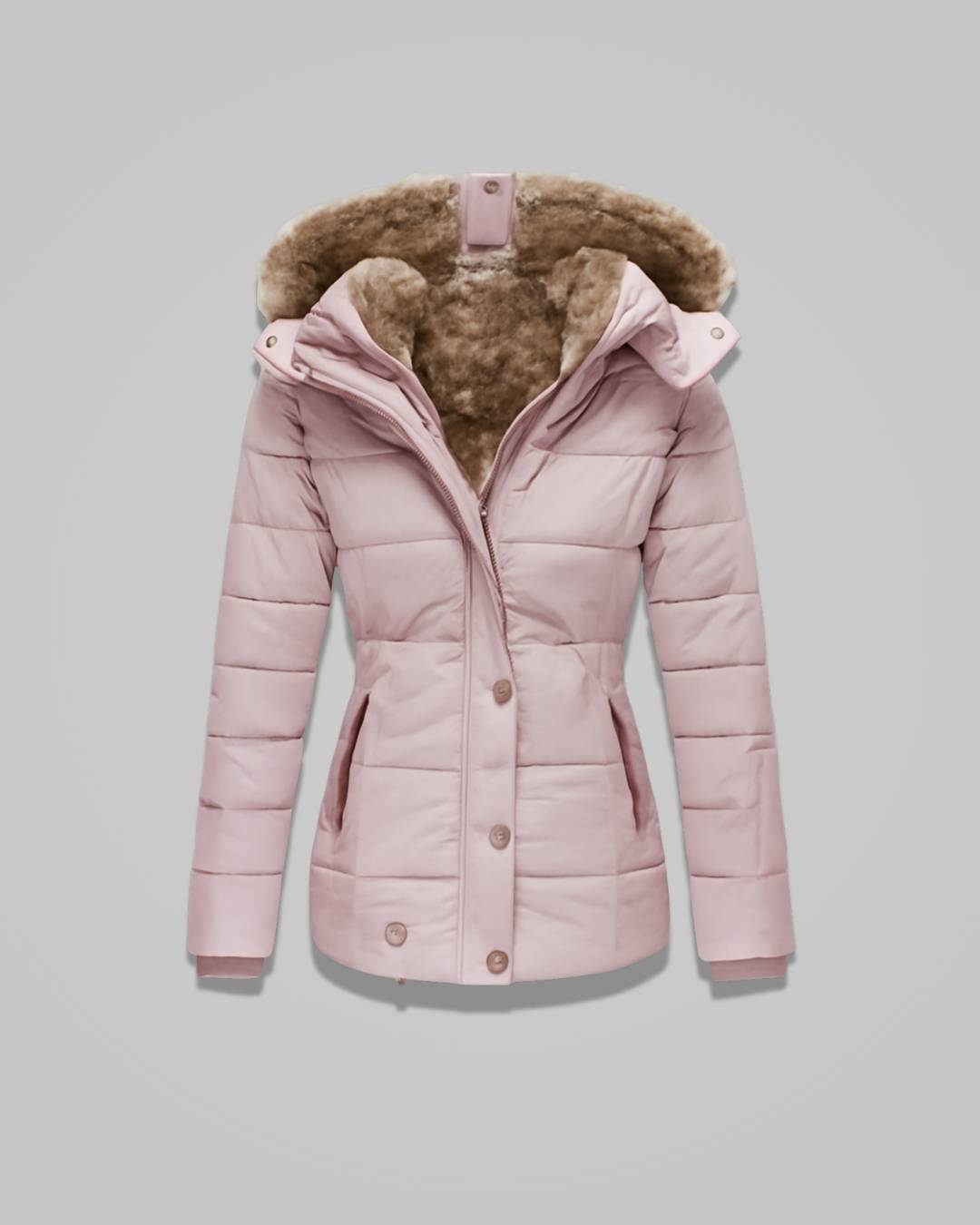 Elodie – Women’s Cotton Winter Jacket with Hood and Shaped Fit