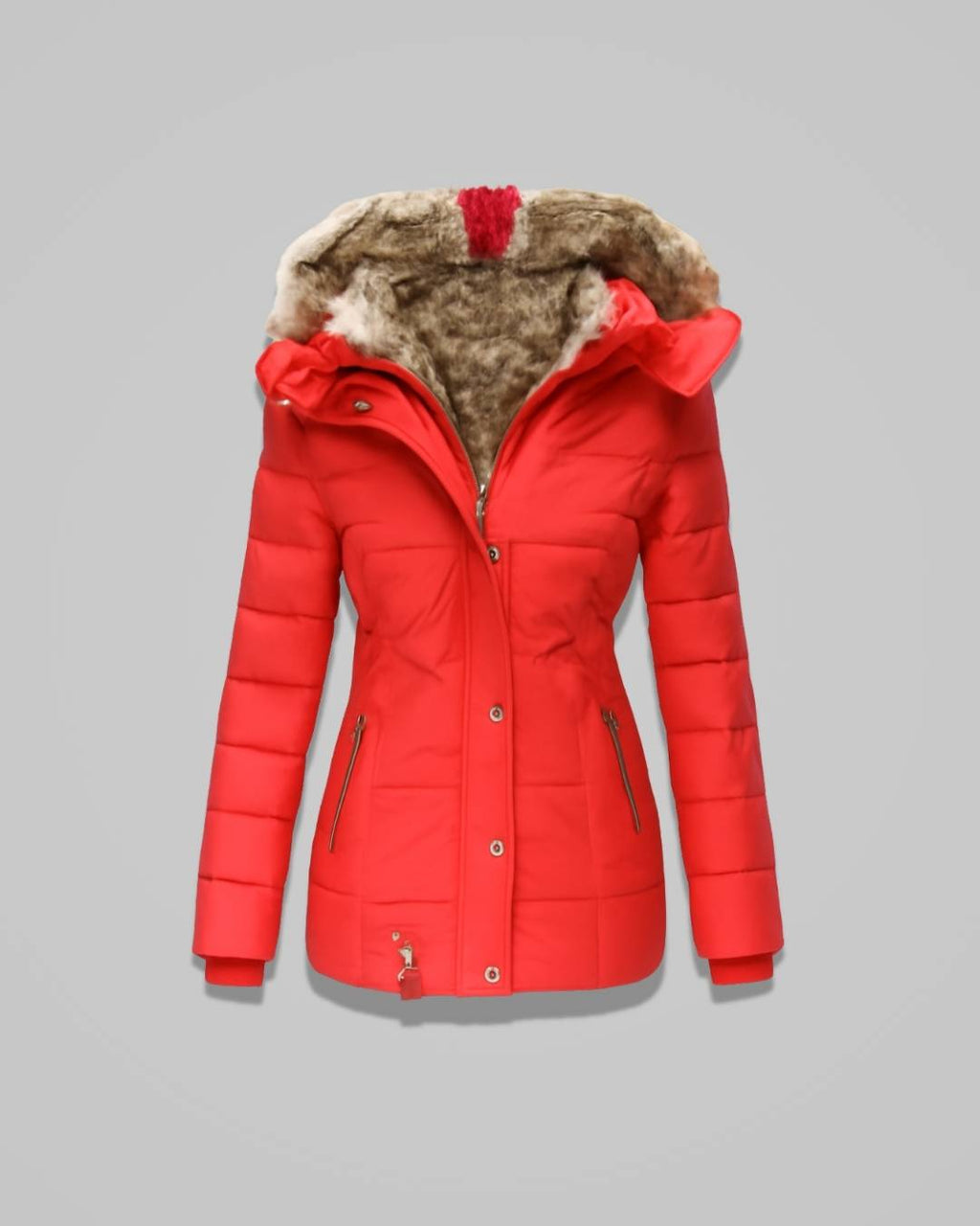 Elodie – Women’s Cotton Winter Jacket with Hood and Shaped Fit