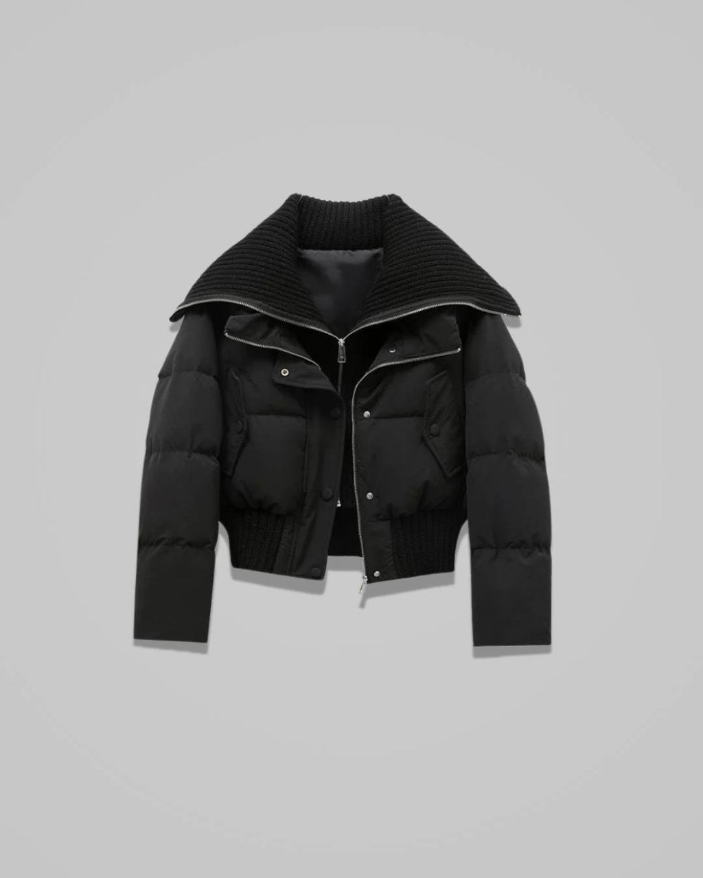 Livia – Women’s Oversized Puffer Jacket with High Collar and Zip Closure