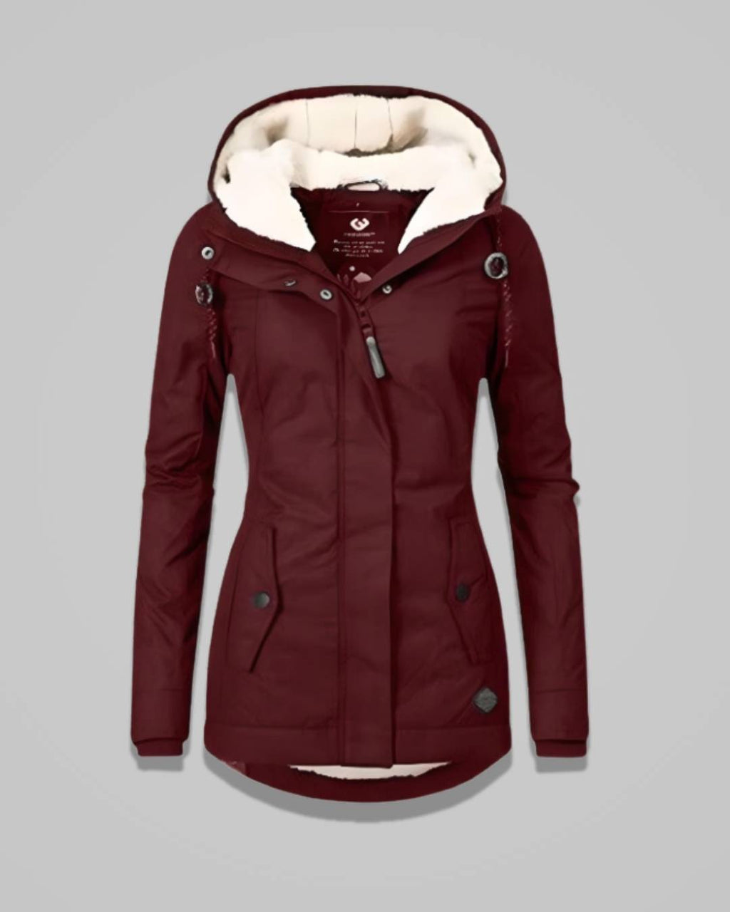 Mirelle – Women’s Long Waterproof Winter Coat with Hood and Insulated Lining