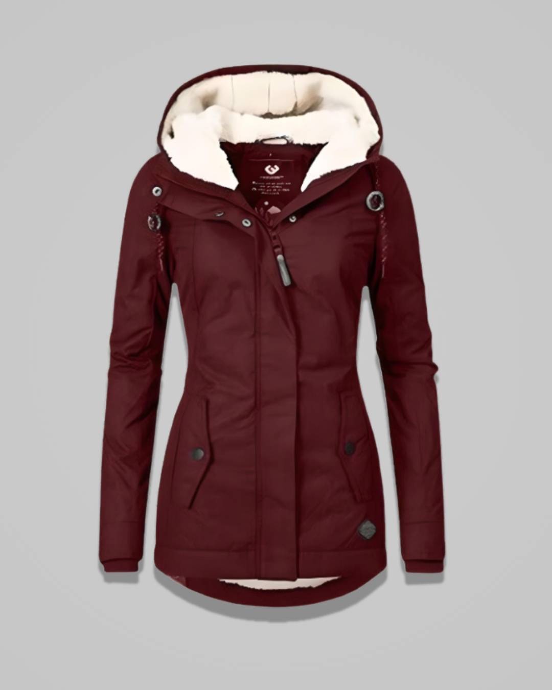Mirelle – Women’s Long Waterproof Winter Coat with Hood and Insulated Lining