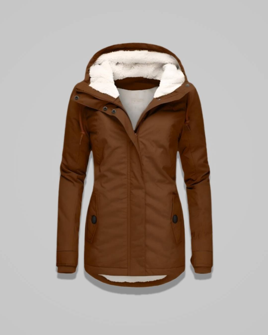 Mirelle – Women’s Long Waterproof Winter Coat with Hood and Insulated Lining