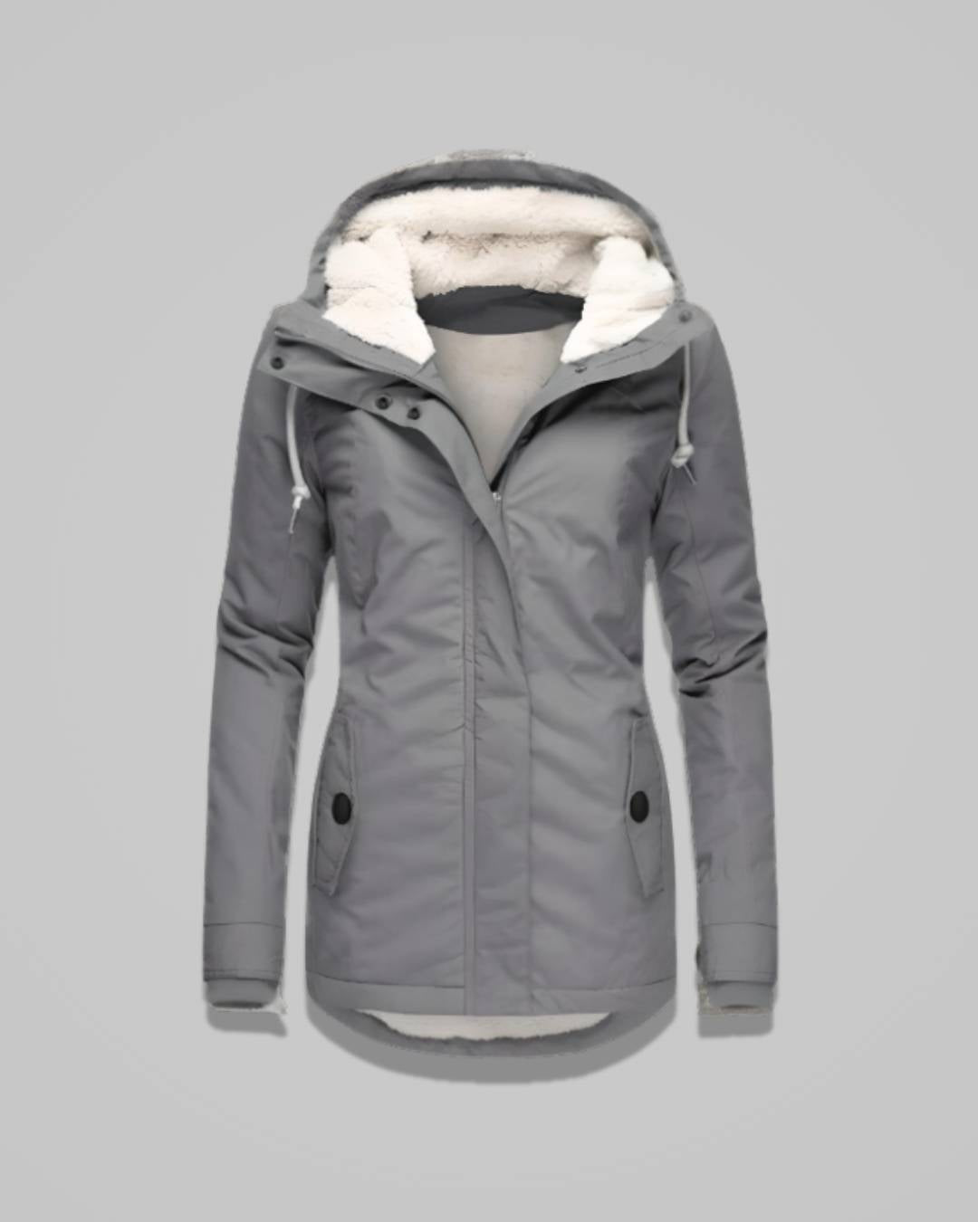 Mirelle – Women’s Long Waterproof Winter Coat with Hood and Insulated Lining