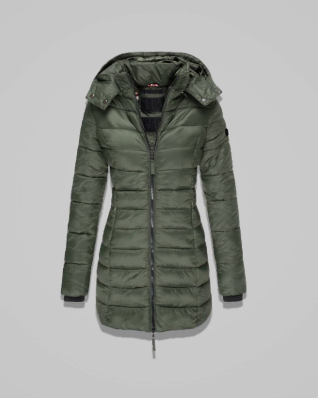 Thalia – Women’s Quilted Winter Jacket with Hood and Shaped Waist