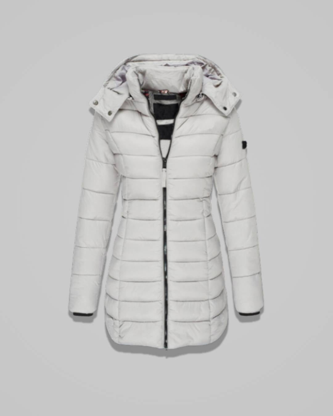 Thalia – Women’s Quilted Winter Jacket with Hood and Shaped Waist